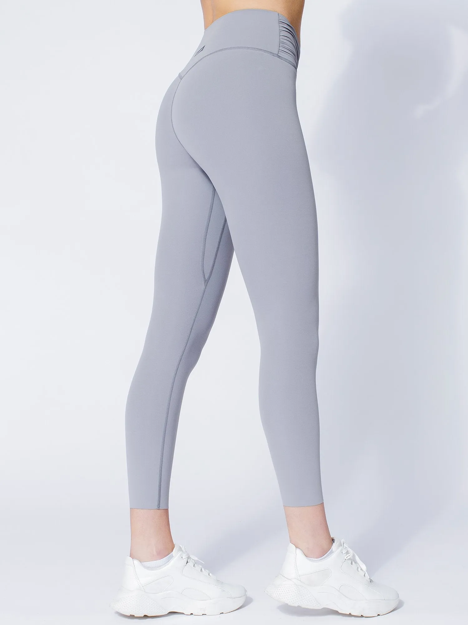 NUDE WRAP ANKLE CROPS, LUNAR GREY