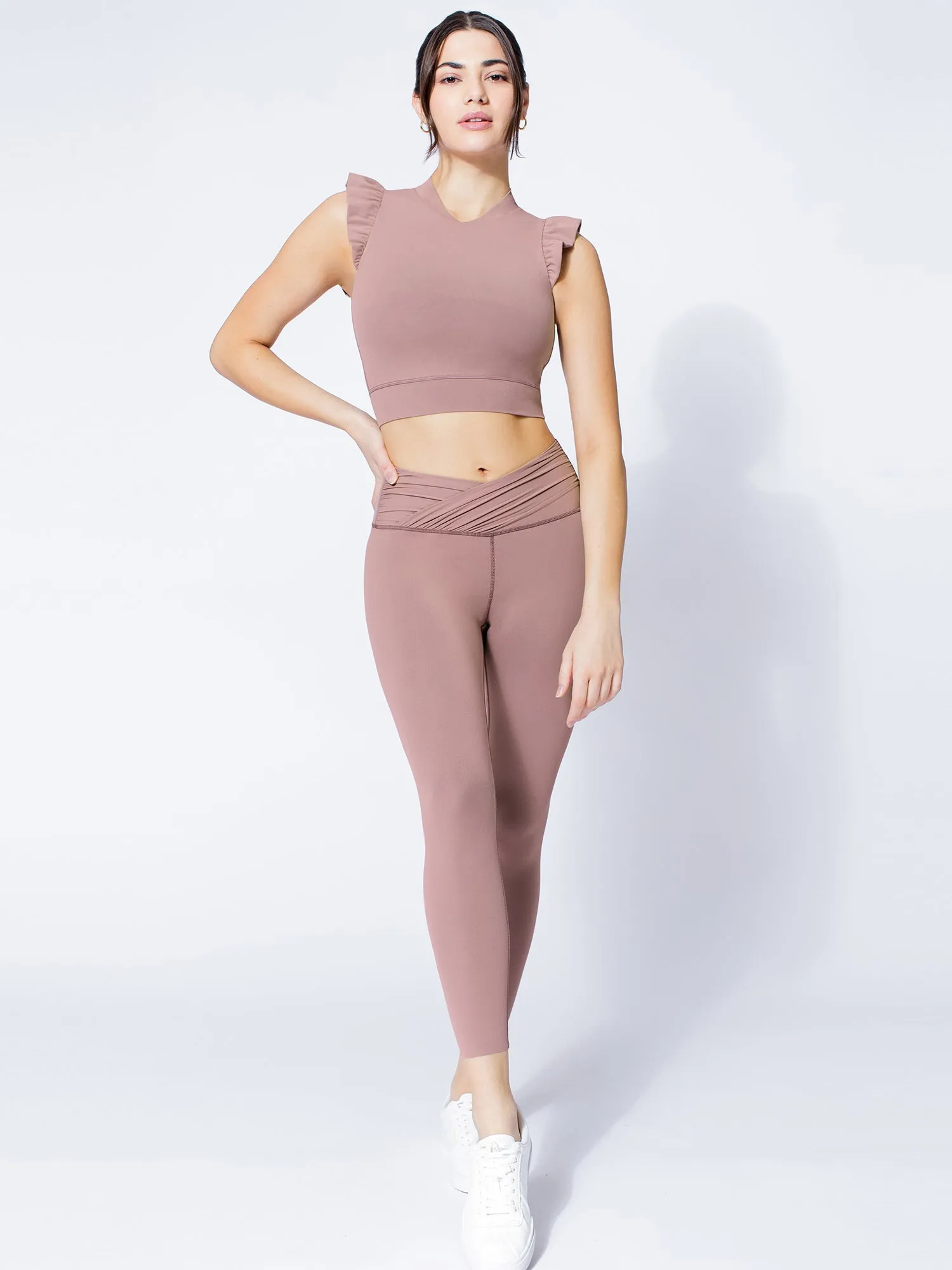 NUDE WRAP ANKLE CROPS