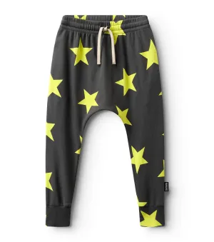 nununu- Star Baggy Pants (graphite/lime)