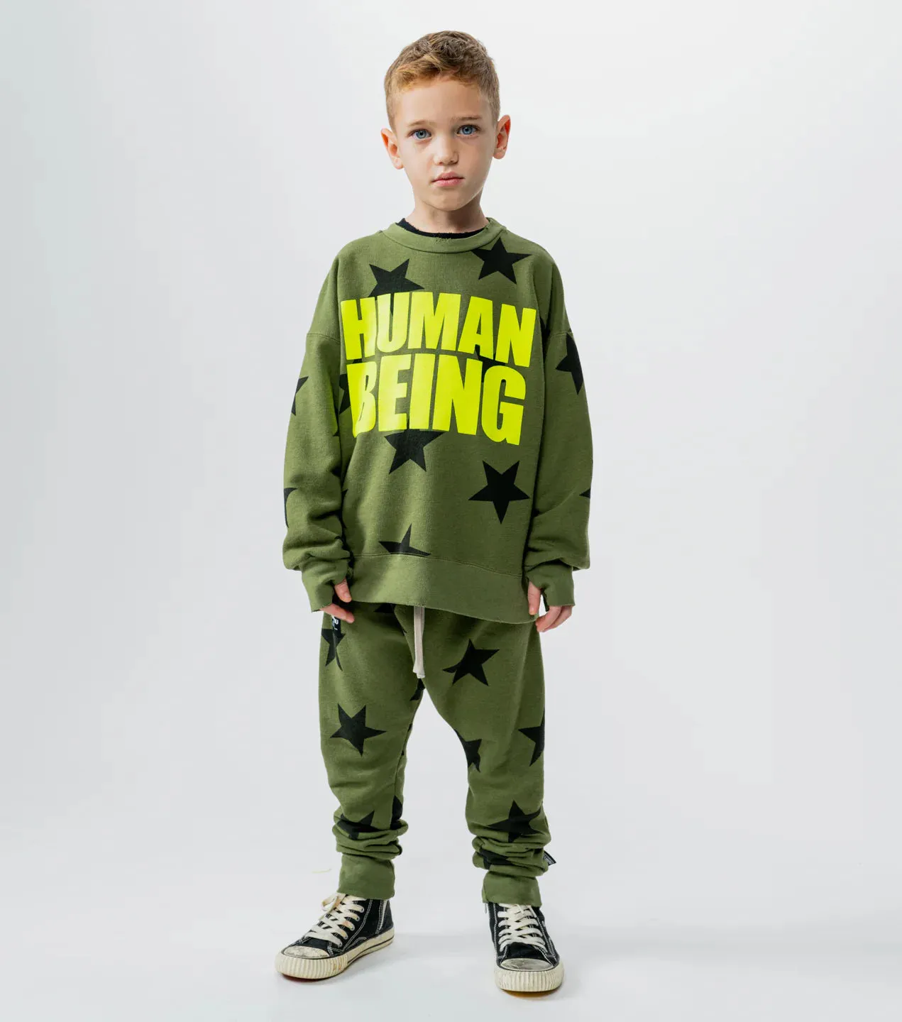 nununu- Star Baggy Pants (olive)