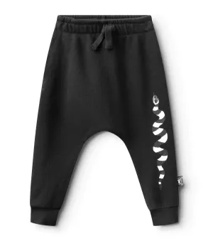 Nununu - Stripey Snake Baggy Pants - Black