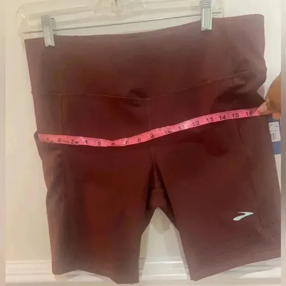 NWT Brooks Method 8&quot; Short Tight Women's Running Brown Shorts Size XL