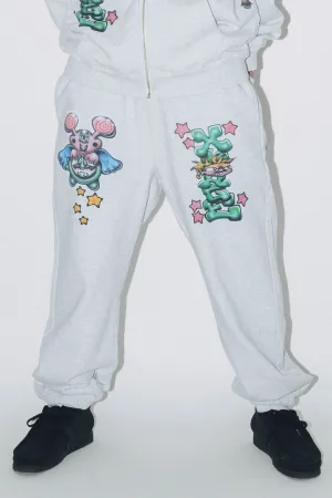PAINTING SWEAT PANTS - ASH