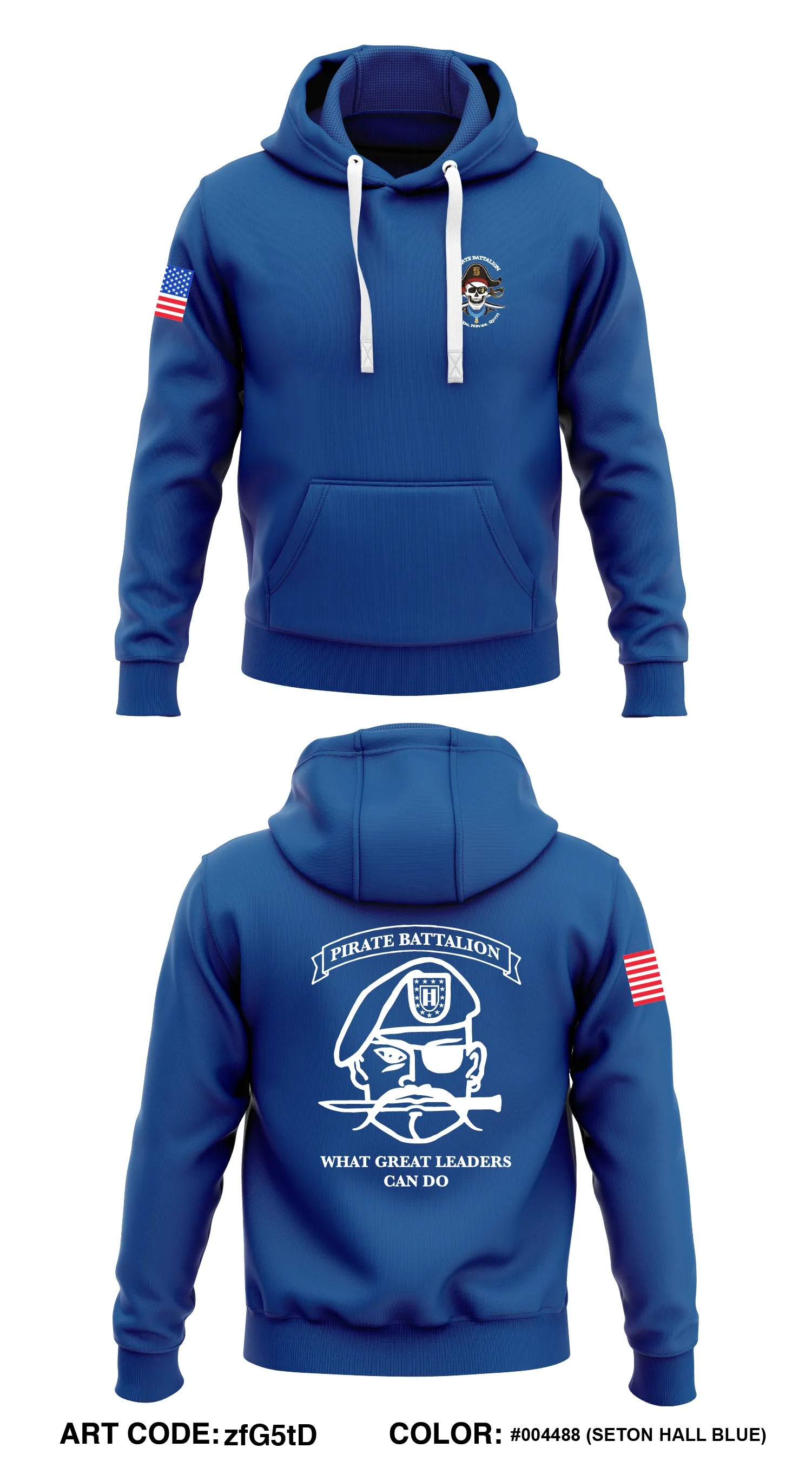 Pirate Battalion  Core Men's Hooded Performance Sweatshirt - zfG5tD