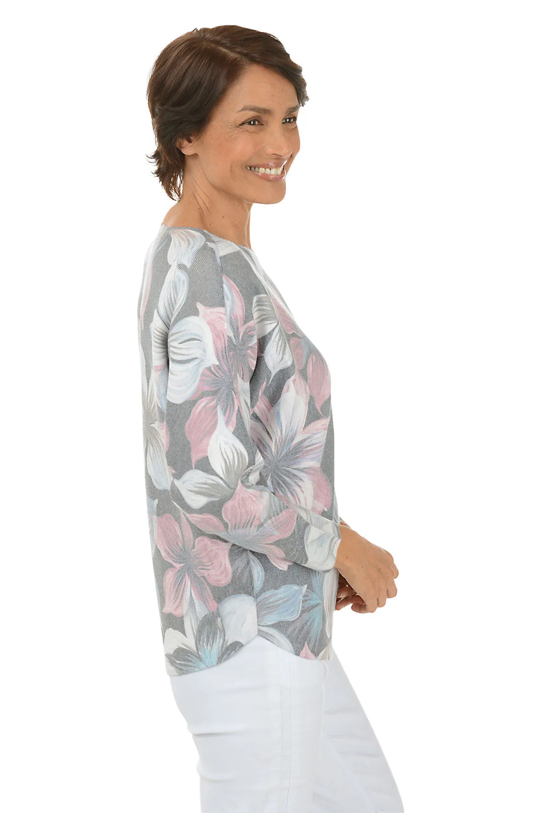 Plumeria 3/4 Dolman Sleeve Sweater