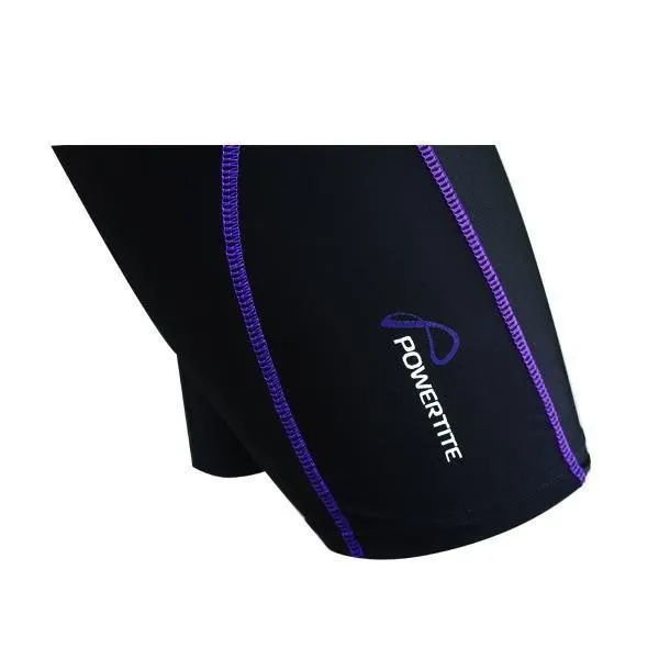 POWERTITE WOMENS COMPRESSION SHORTS SKINS RUNNING CYCLING SPORTS WEAR BOTTOM - Size Large