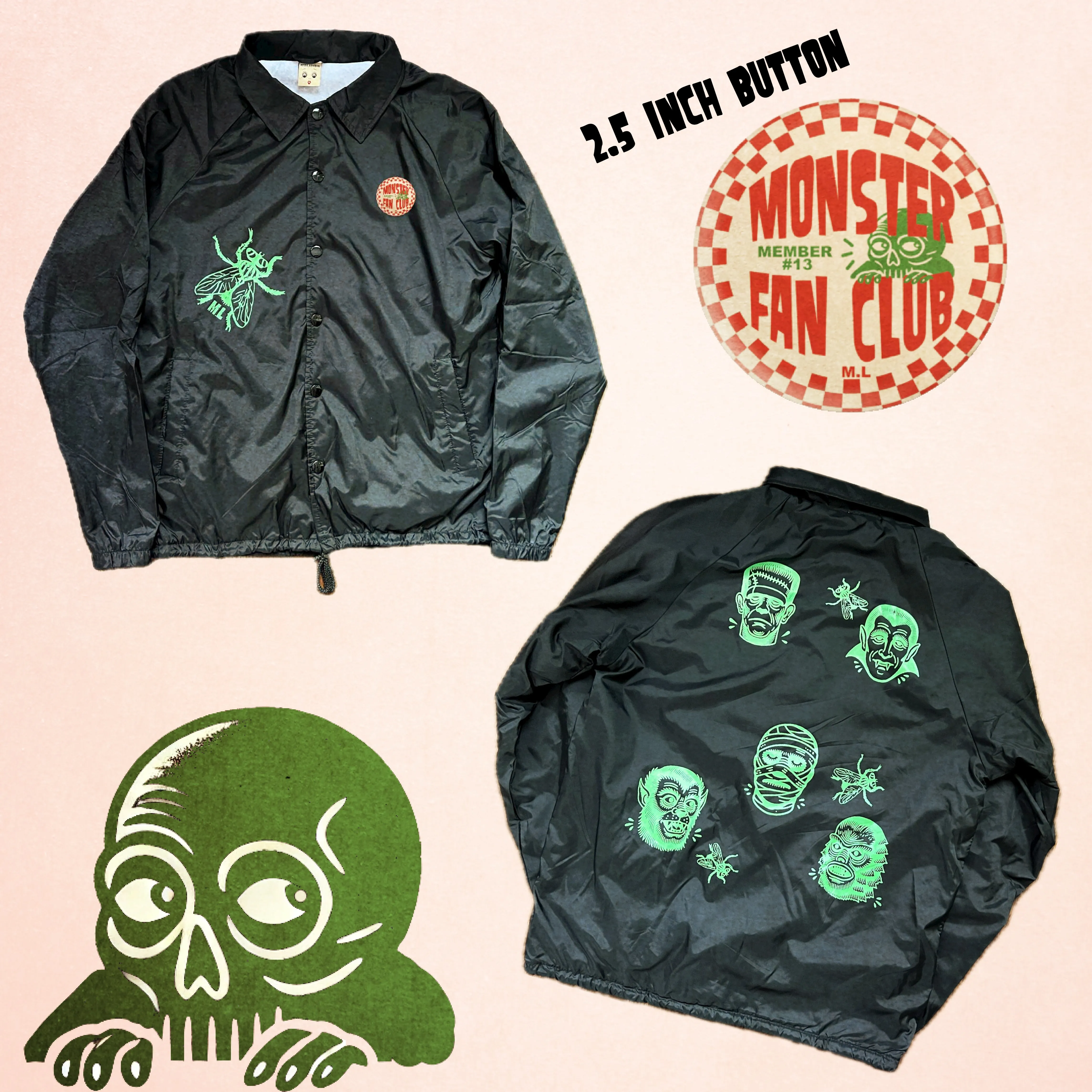 PRE ORDER  MONSTER HEADS MENS WINDBREAKER JACKET