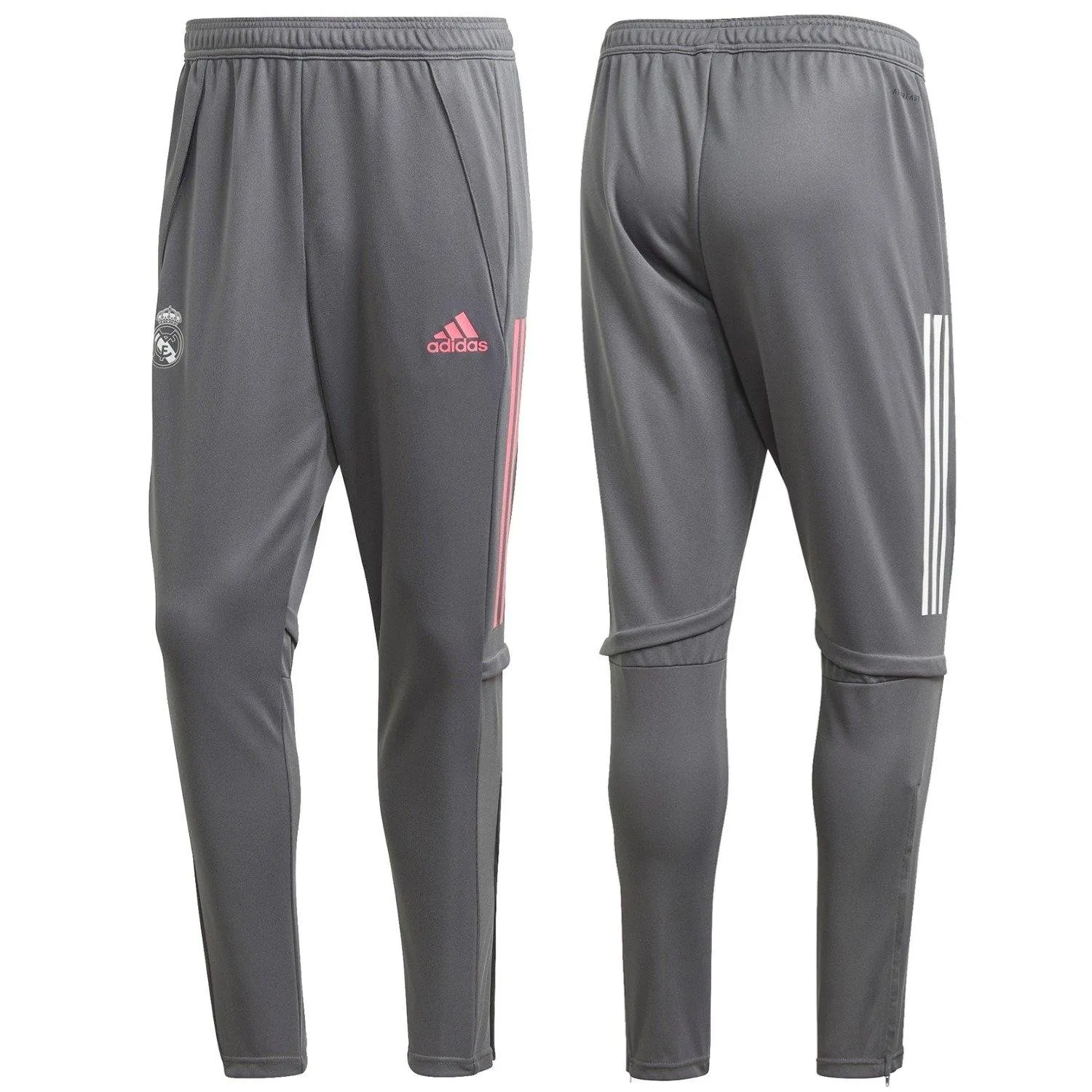 Real Madrid soccer grey technical training tracksuit 2020/21 - Adidas