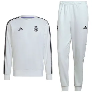 Real Madrid white training sweat Soccer tracksuit 2022/23 - Adidas