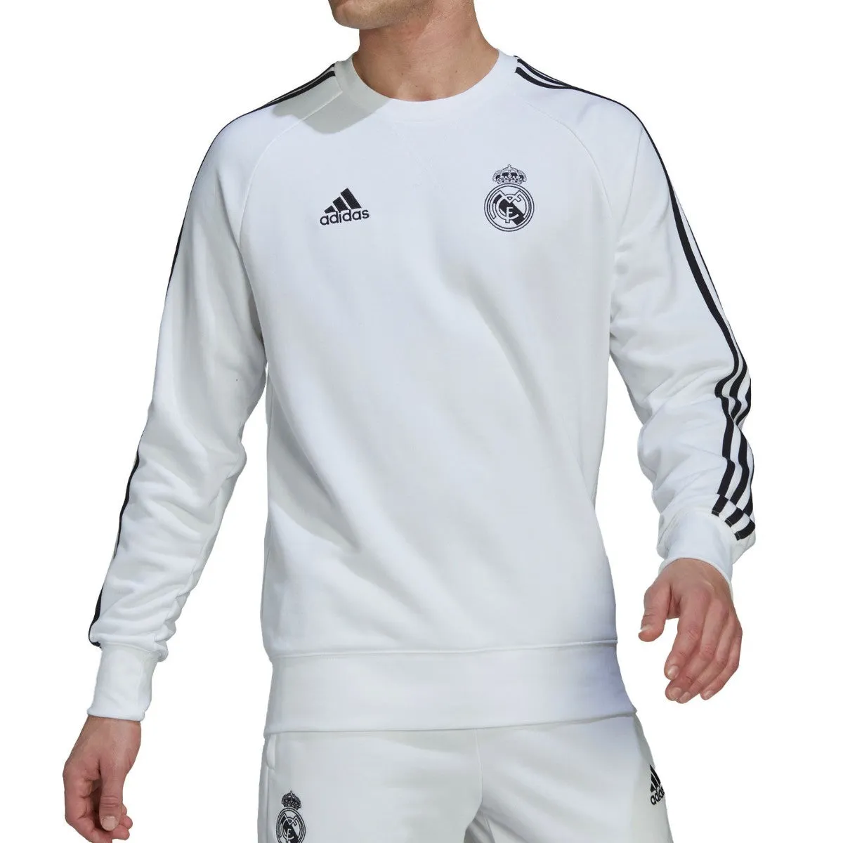 Real Madrid white training sweat Soccer tracksuit 2022/23 - Adidas