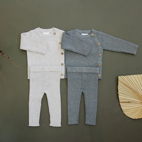 Ribbed Knit Layette Set
