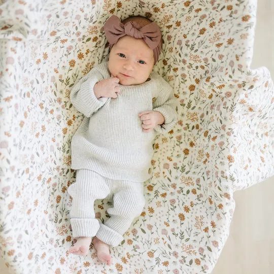 Ribbed Knit Layette Set