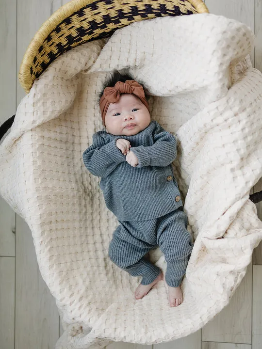 Ribbed Knit Layette Set