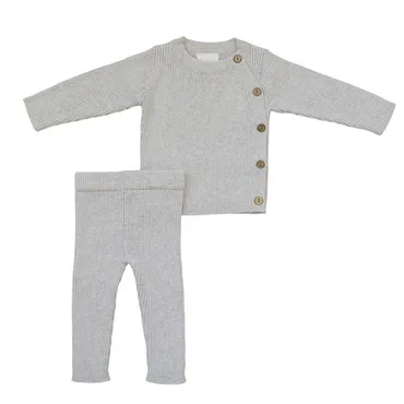 Ribbed Knit Layette Set