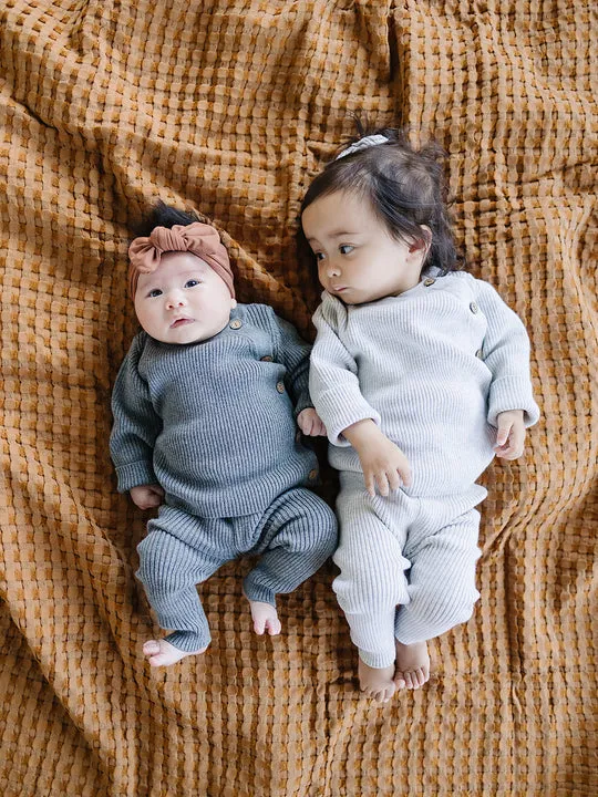 Ribbed Knit Layette Set