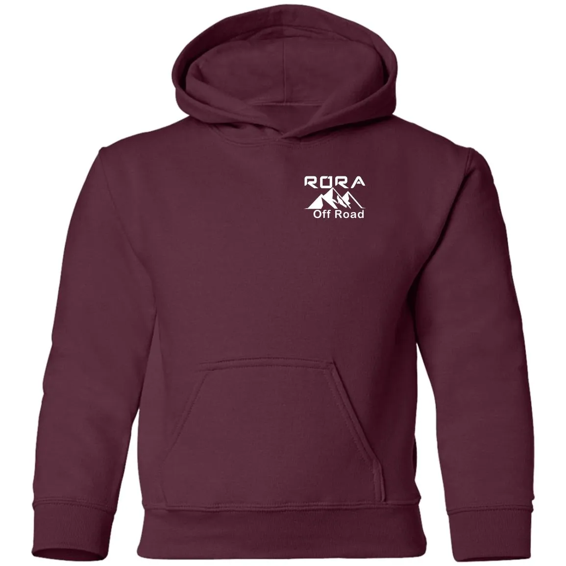 RORA white logo 2-sided print G185B Gildan Youth Pullover Hoodie