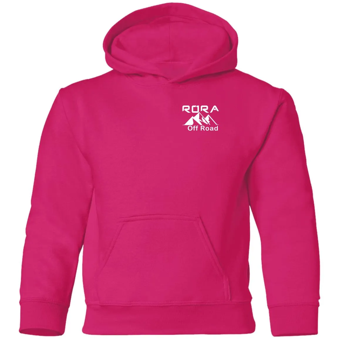 RORA white logo 2-sided print G185B Gildan Youth Pullover Hoodie