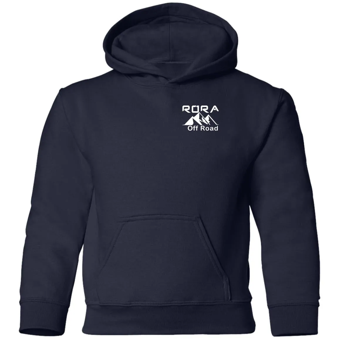 RORA white logo 2-sided print G185B Gildan Youth Pullover Hoodie