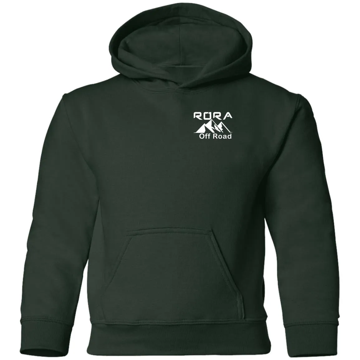 RORA white logo 2-sided print G185B Gildan Youth Pullover Hoodie