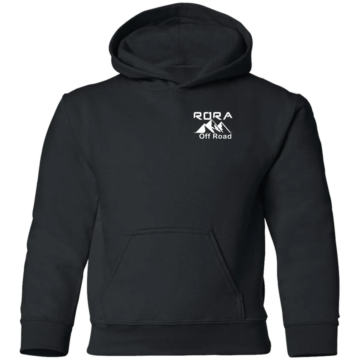RORA white logo 2-sided print G185B Gildan Youth Pullover Hoodie