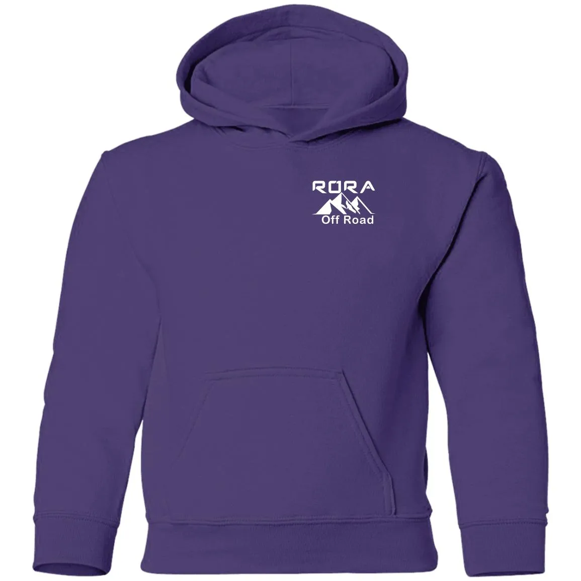 RORA white logo 2-sided print G185B Gildan Youth Pullover Hoodie