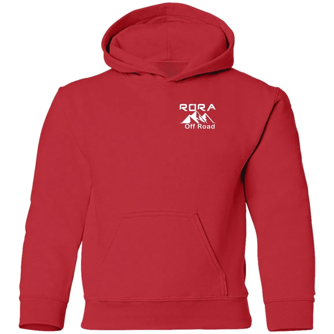 RORA white logo 2-sided print G185B Gildan Youth Pullover Hoodie