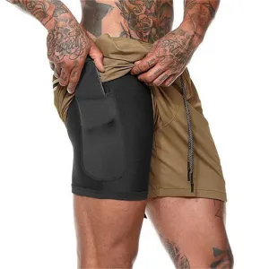 Running  Gem Shorts  2 in 1 Fitness Shorts for men
