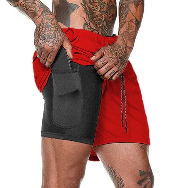 Running  Gem Shorts  2 in 1 Fitness Shorts for men