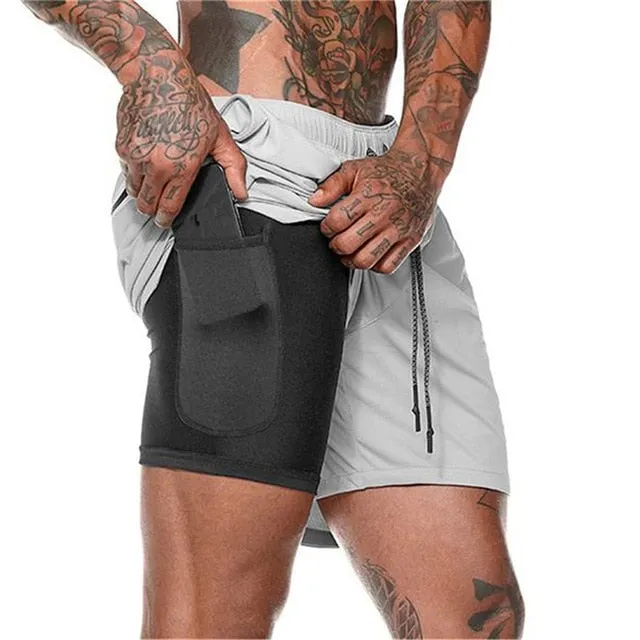 Running  Gem Shorts  2 in 1 Fitness Shorts for men