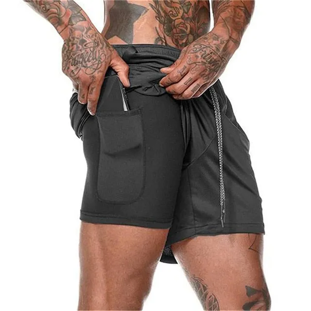 Running  Gem Shorts  2 in 1 Fitness Shorts for men