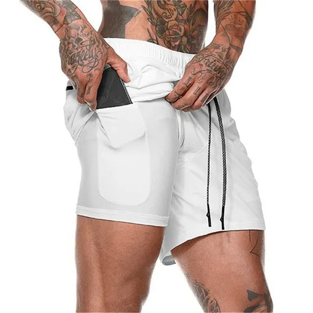 Running  Gem Shorts  2 in 1 Fitness Shorts for men