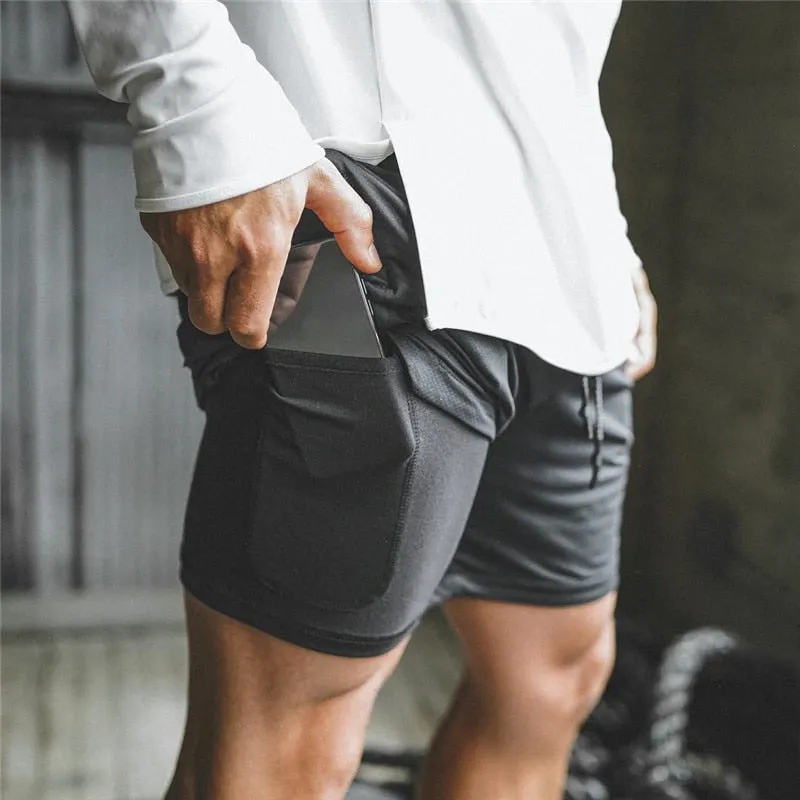 Running  Gem Shorts  2 in 1 Fitness Shorts for men