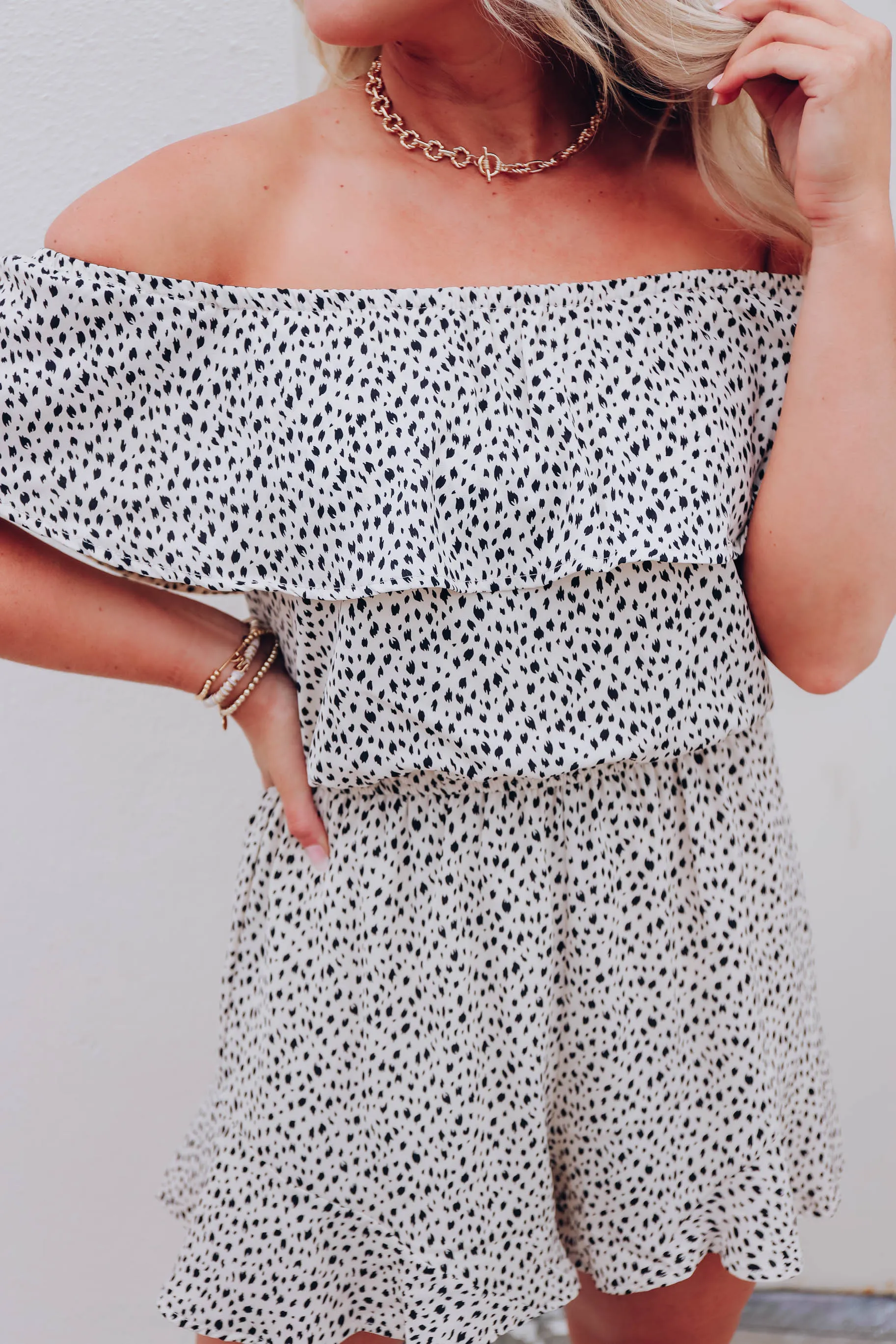 Running The World Romper - Natural