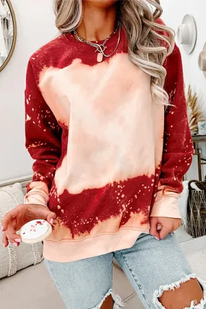 Rush Tie Dye Print Crewneck Pullover Sweatshirt