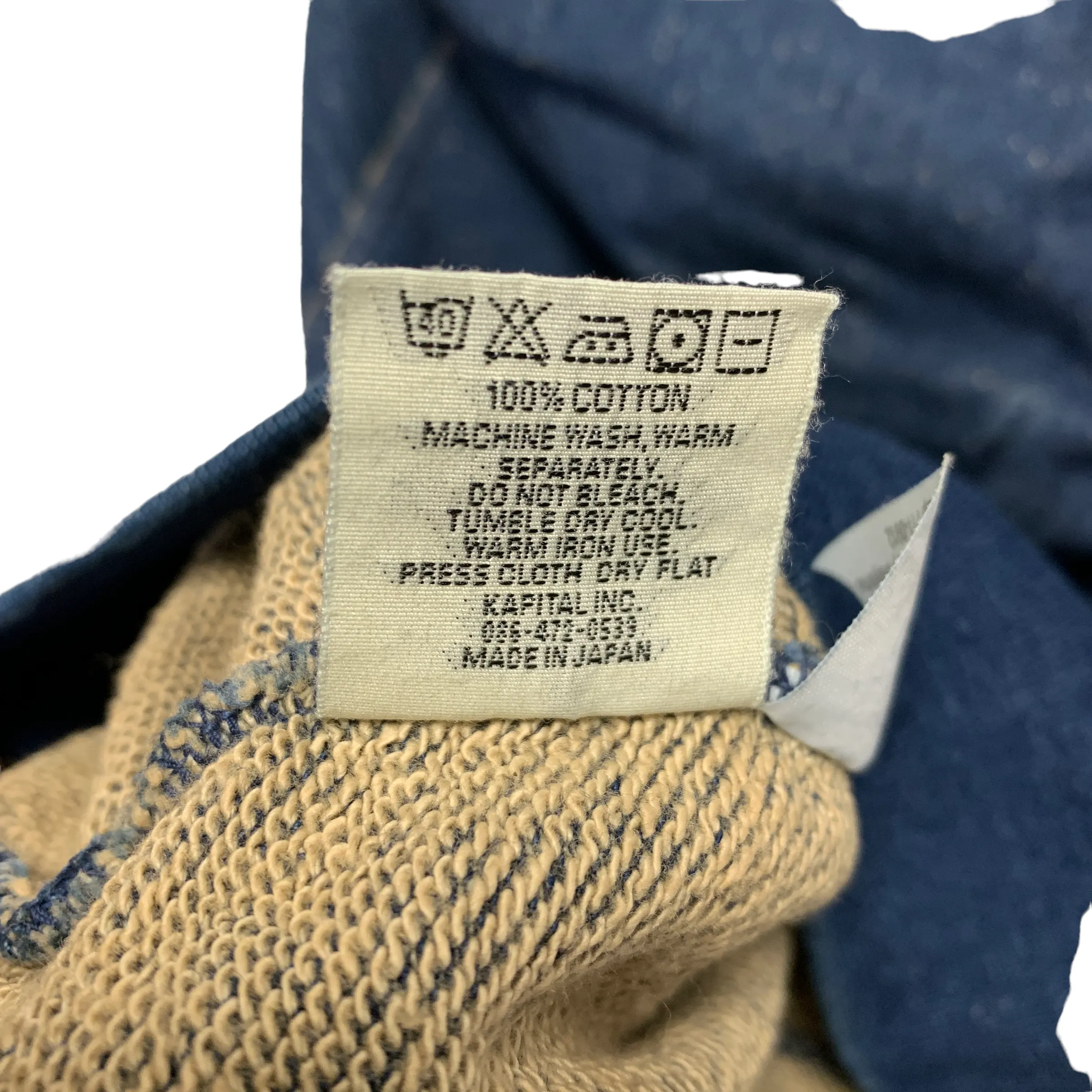 [S] Kapital Indigo Dyed Cotton Pullover Hoodie