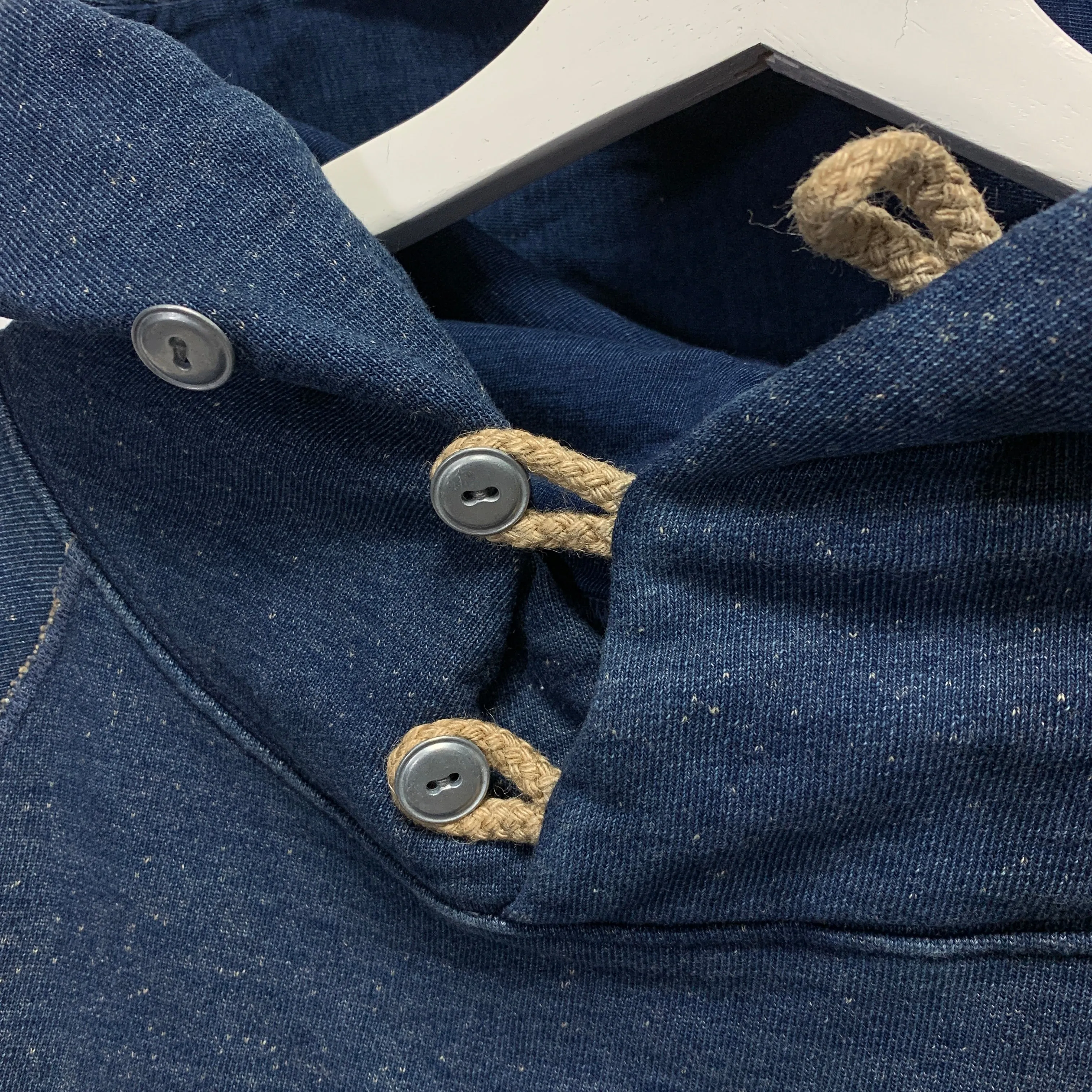 [S] Kapital Indigo Dyed Cotton Pullover Hoodie