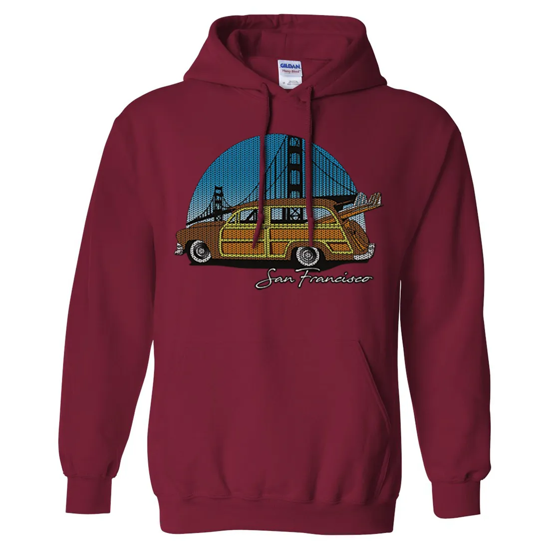San Francisco Knit Style Woody Sweatshirt Hoodie