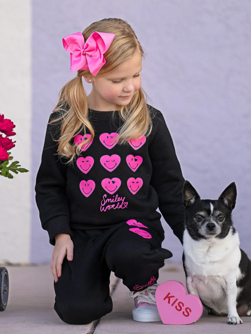 SmileyWorld Love Struck Sweatshirt & Jogger Set