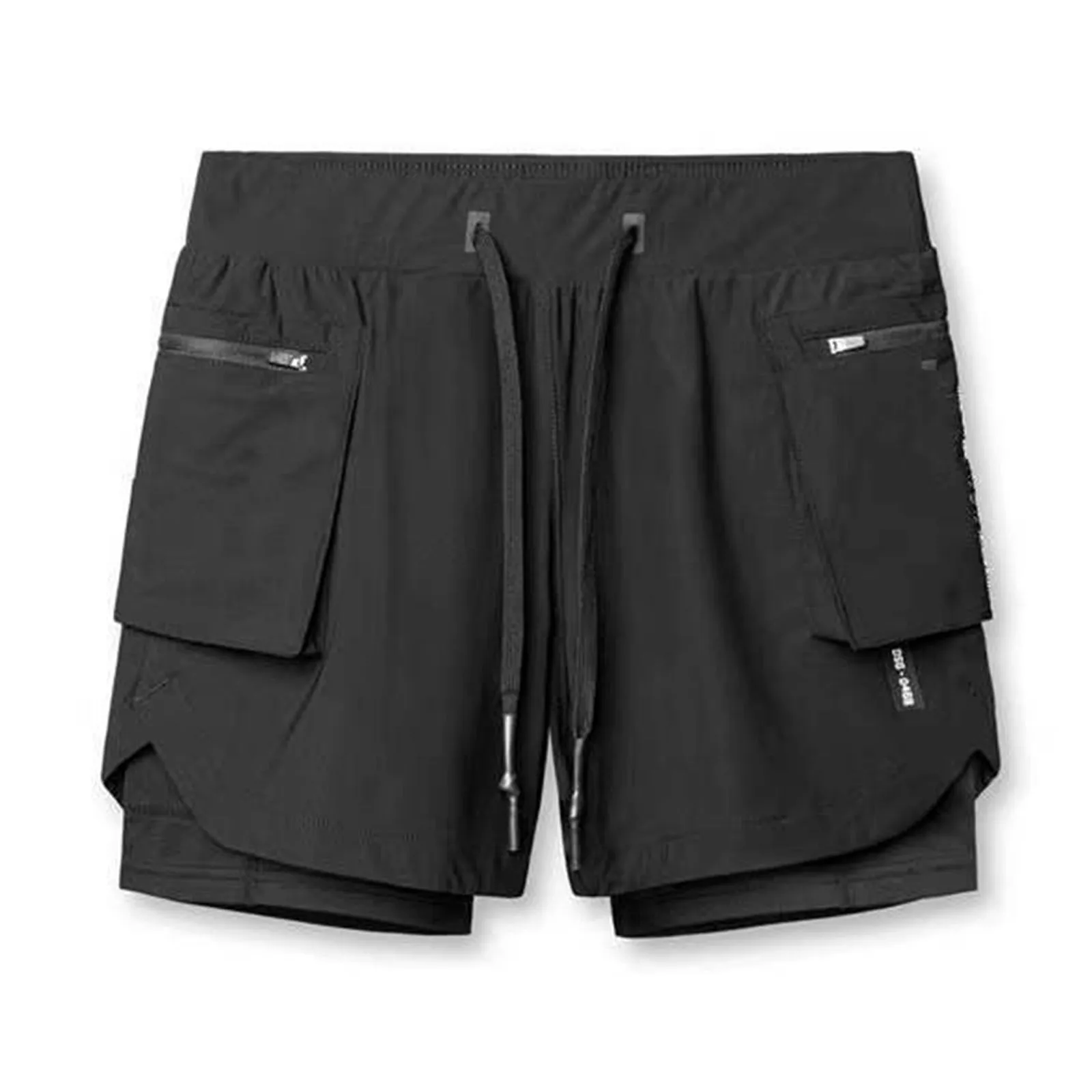 STANDING ZIPPER QUICKDRY POCKET 2 IN 1 7'' INSEAM RUNNING SHORTS