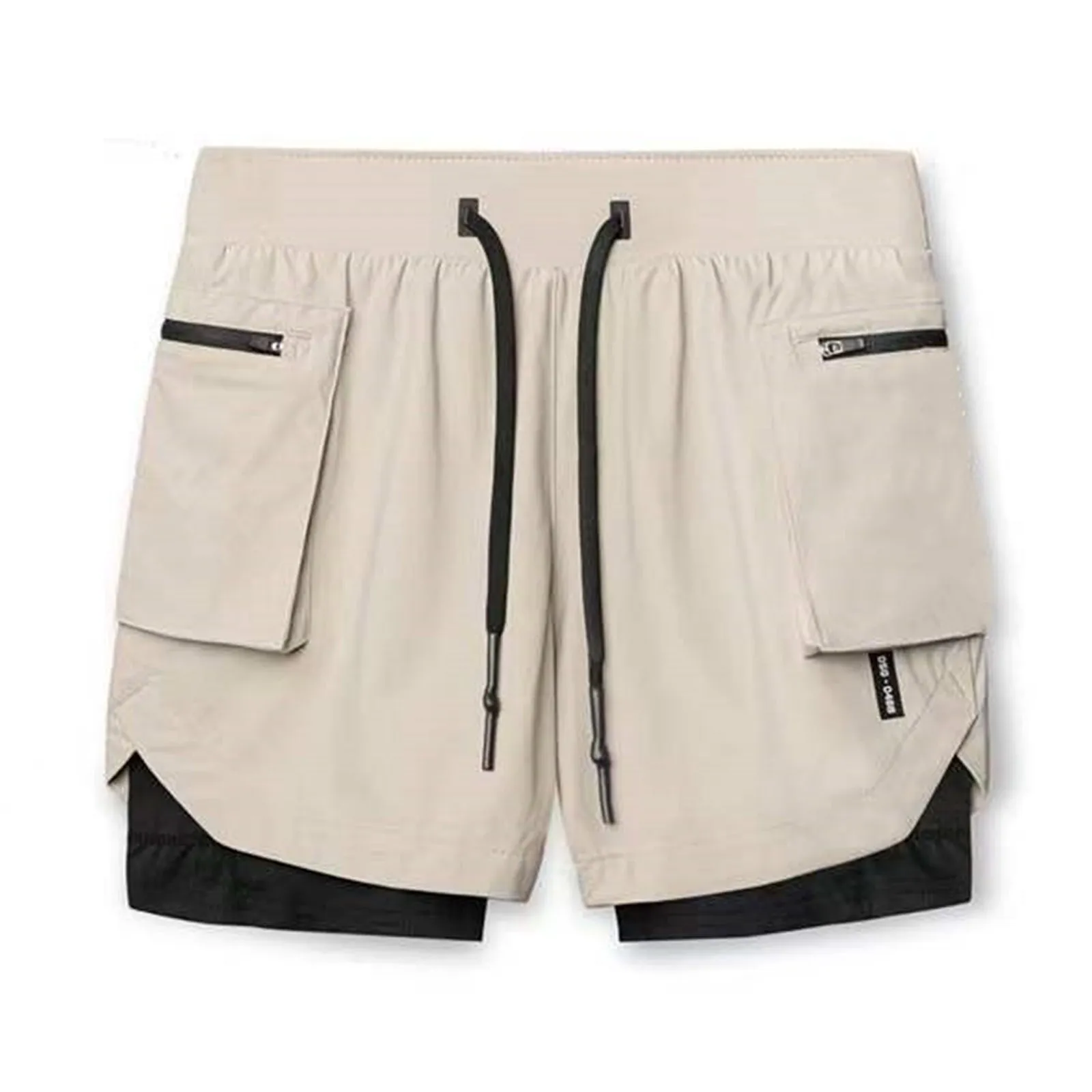STANDING ZIPPER QUICKDRY POCKET 2 IN 1 7'' INSEAM RUNNING SHORTS