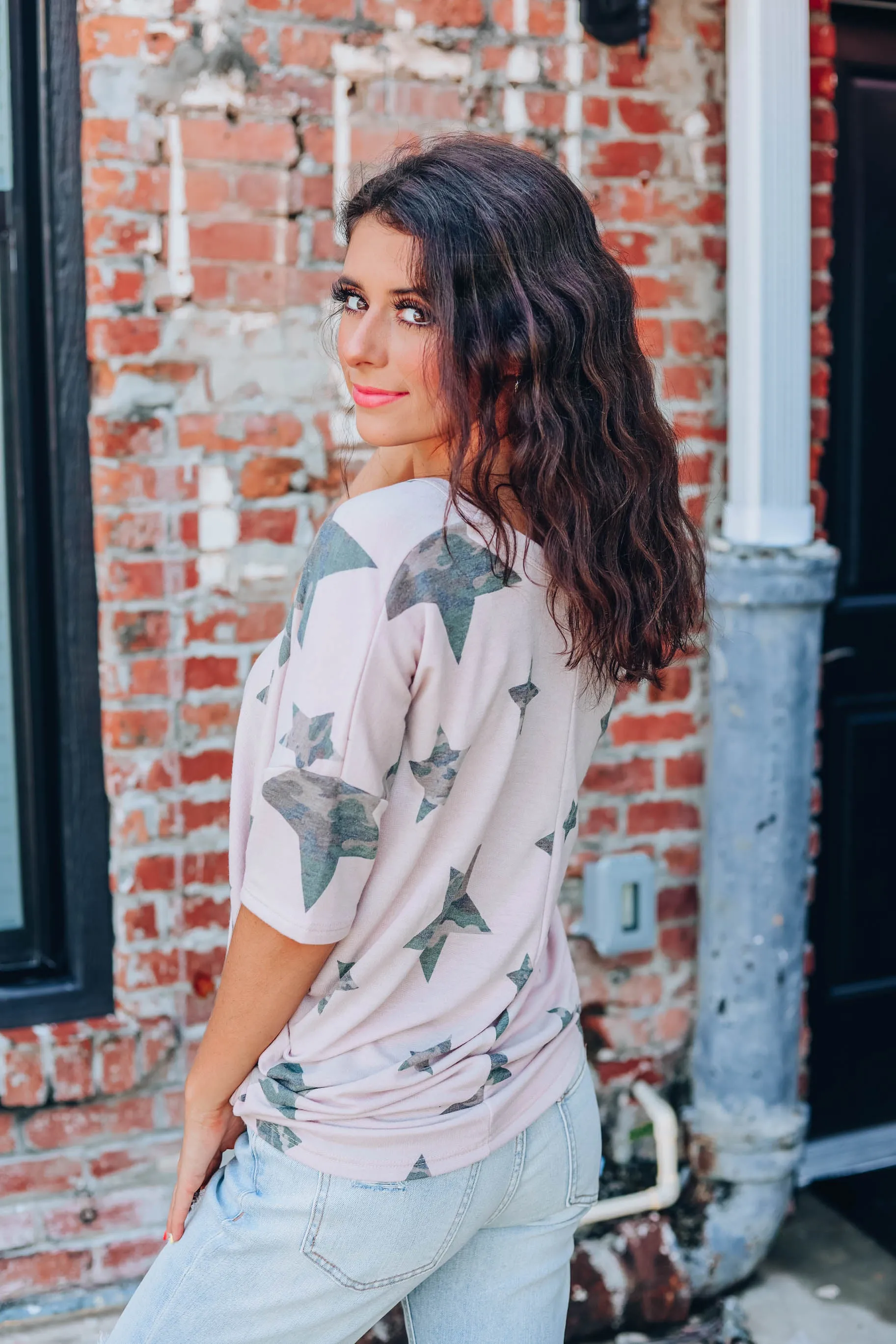 Star Gazing Camo Top