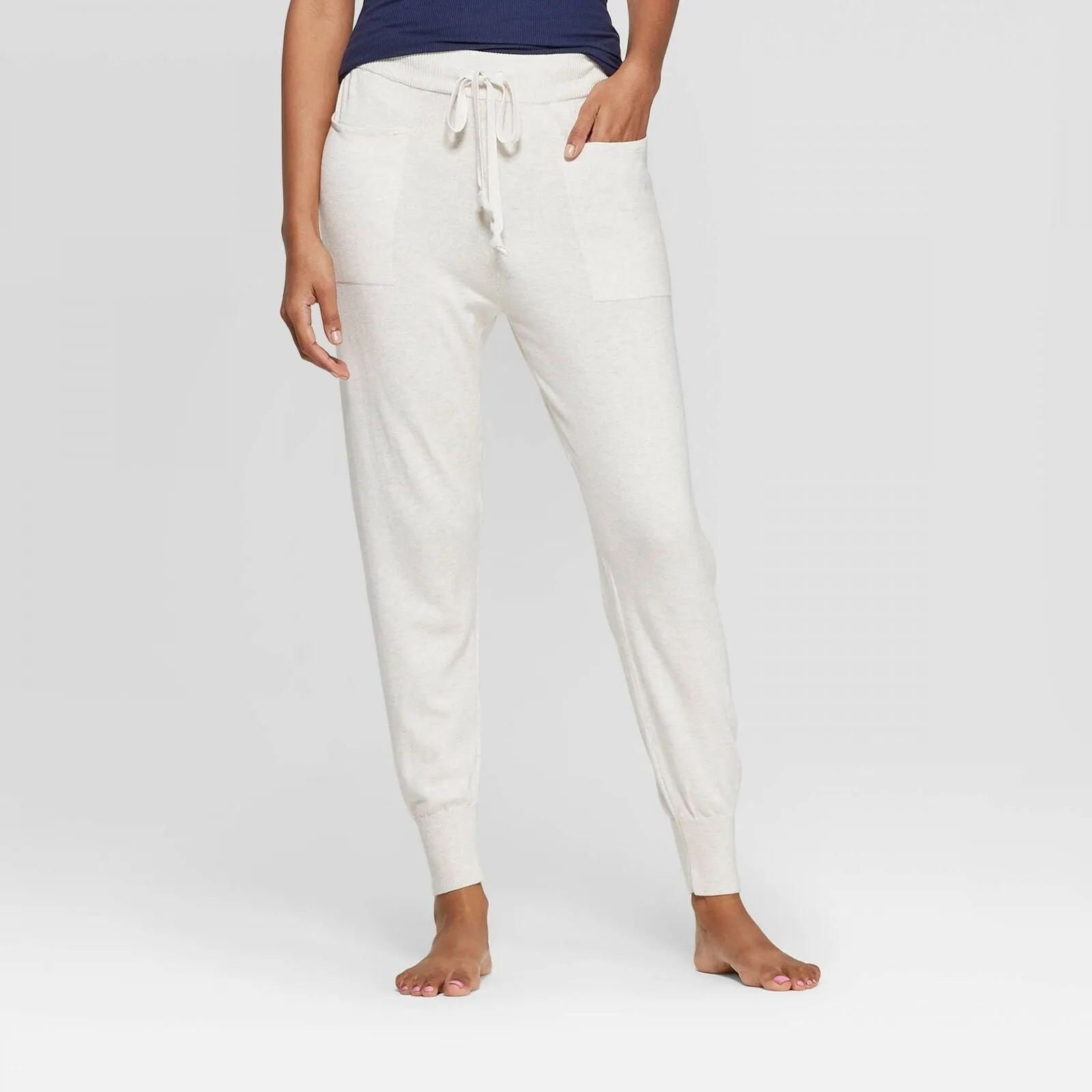 Stars Above Women's Sweater Knit Sleep Pants Oatmeal Small
