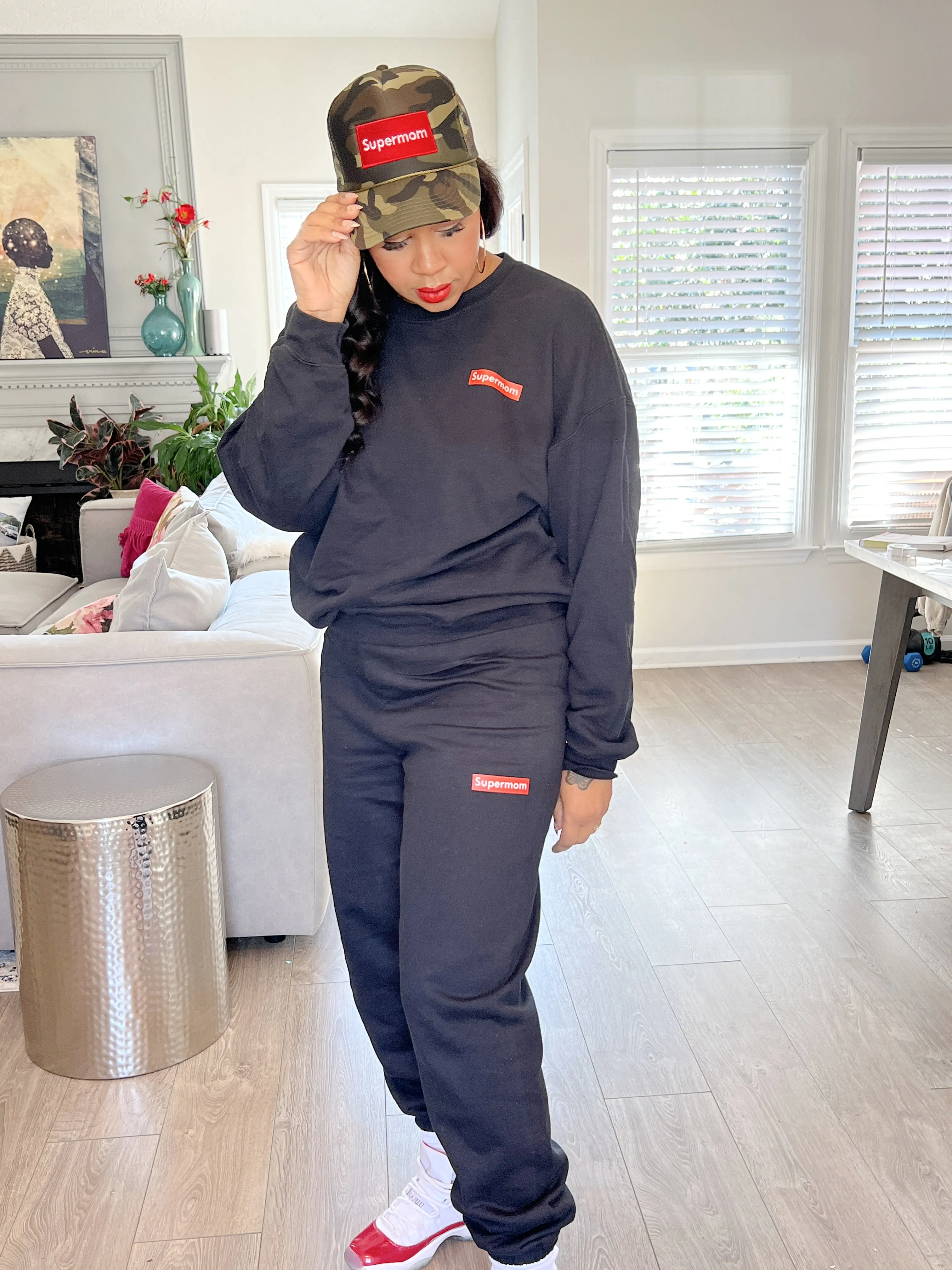 Supermom Black Sweat Pants