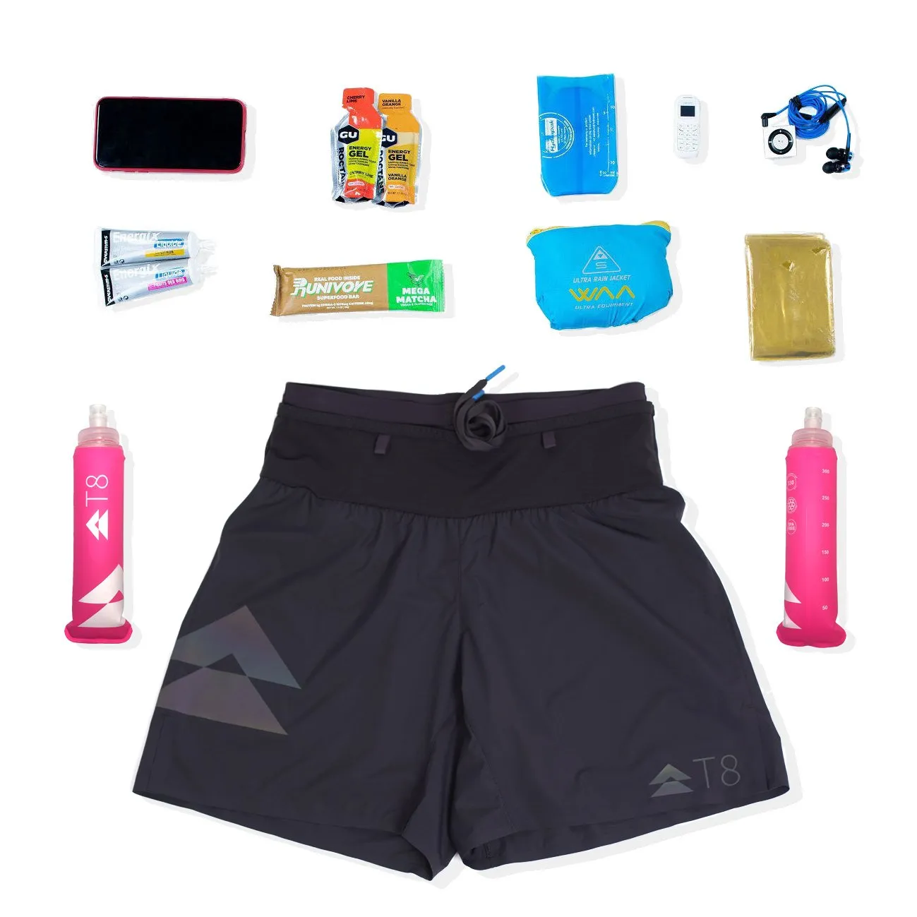T8 Sherpa Shorts - Men's - Black (w/ Rainbow Logo)
