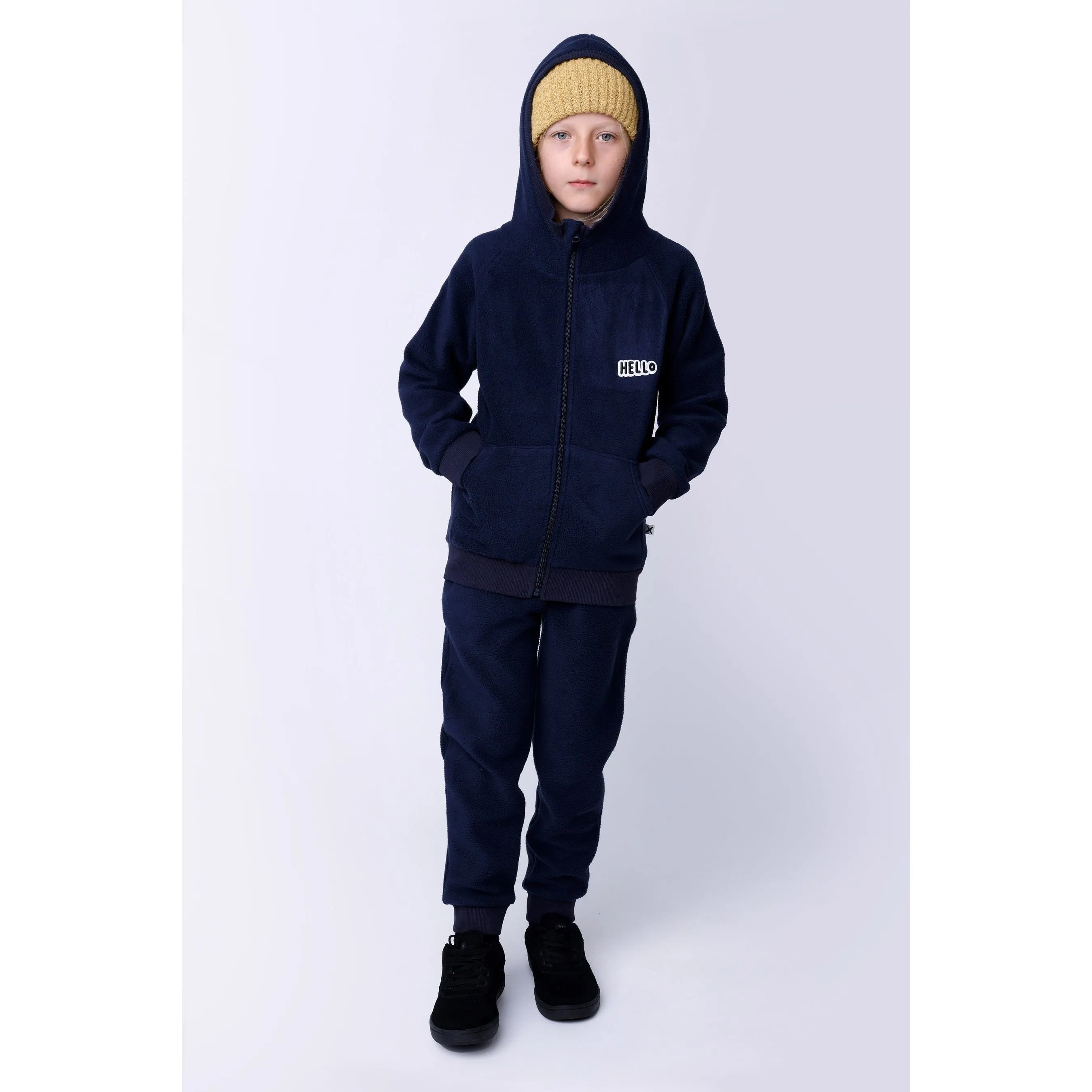 Teddy Zip Up - Navy