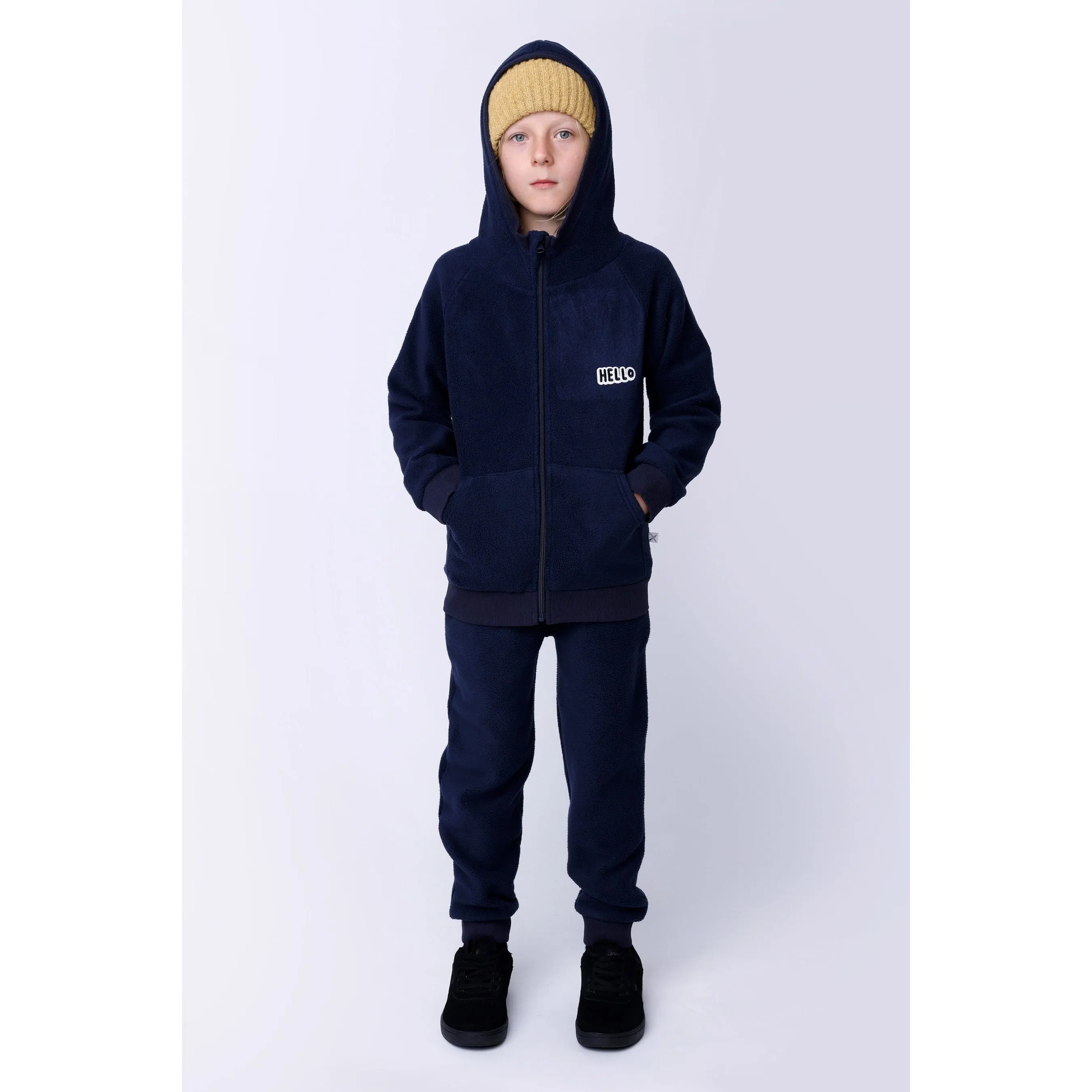 Teddy Zip Up - Navy