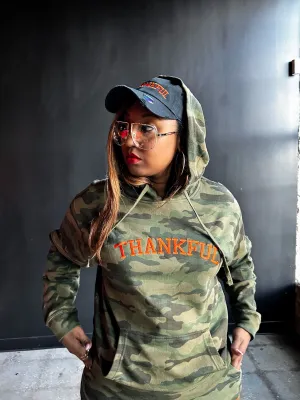 Thankful Embroidered Adult Hoodie