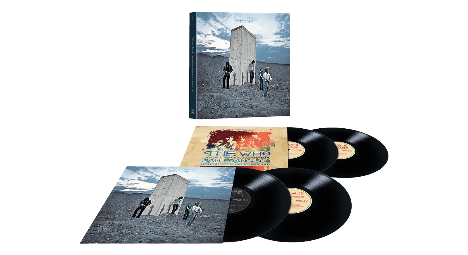 The Who : Who's Next - 50th Anniversary (Album   San Francisco Live - 1971) (4LP 180g Black Vinyl)