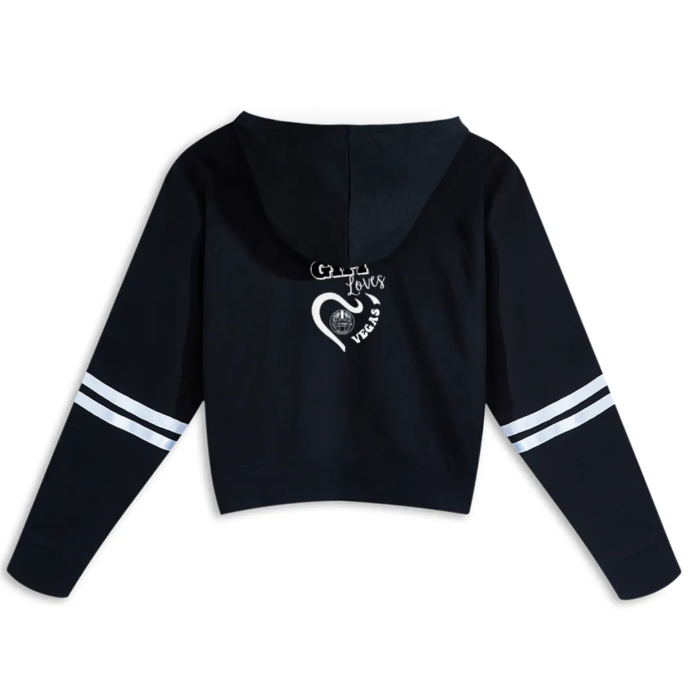 This Girl Loves Vegas Women's Long Sleeve Crop Hoodie
