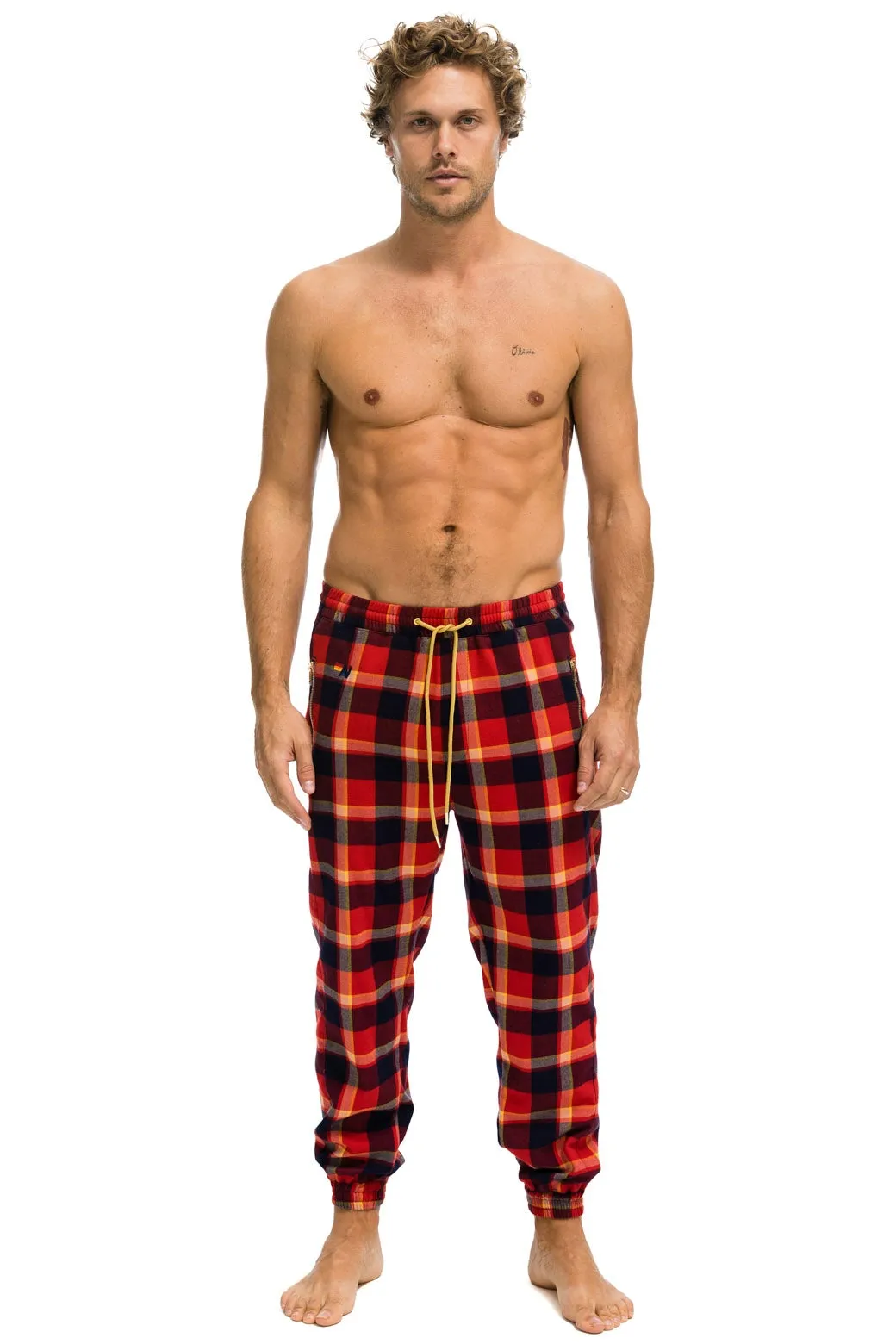 UNISEX PLAID LODGE PANT - RUGBY PLAID